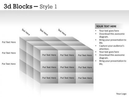 3d blocks style 1 ppt 13