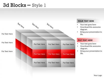3d blocks style 1 ppt 15