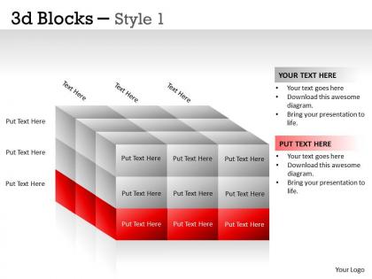 3d blocks style 1 ppt 16