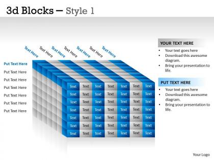 3d blocks style 1 ppt 27