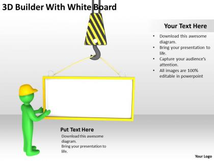 3d builder with white board ppt graphics icons powerpoint