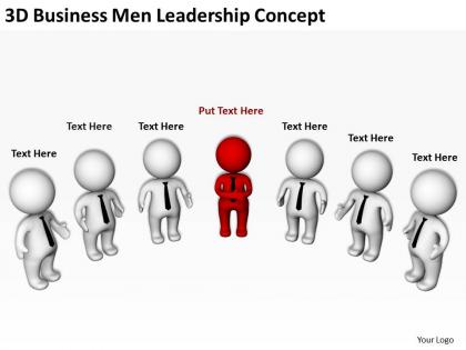 3d business men leadership concept ppt graphics icons