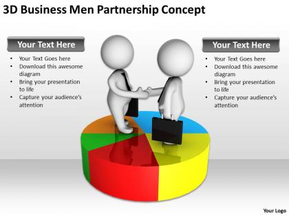 3d business men partnership concept ppt graphics icons powerpoint