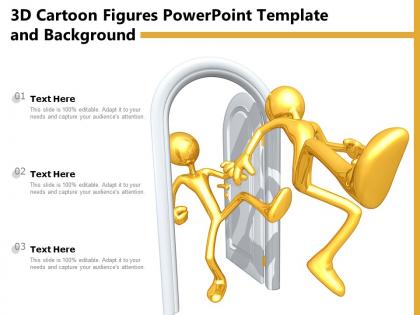 3d cartoon figures powerpoint template and background