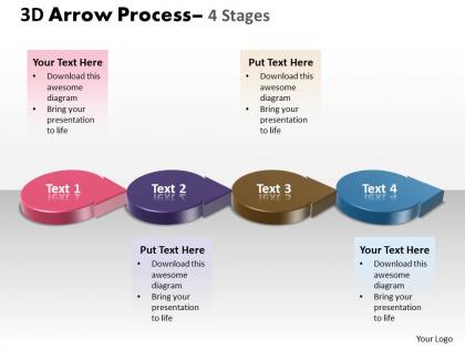 3d circle arrow 4 stages 4