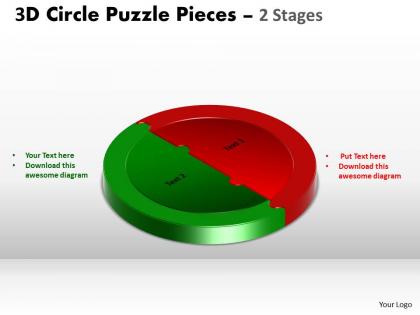 3d circle puzzle diagram slide layout 5