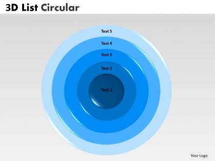3d circular business process with 5 stages