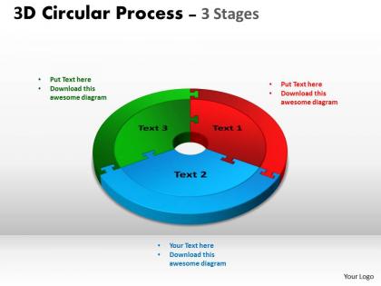 3d circular process chart ppt templates 6