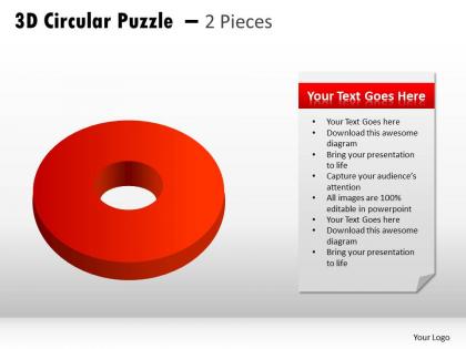 3d circular puzzle 2 pieces ppt 1