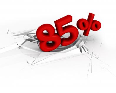 3d crack effect with red eighty five percent stock photo