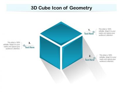 3d cube icon of geometry