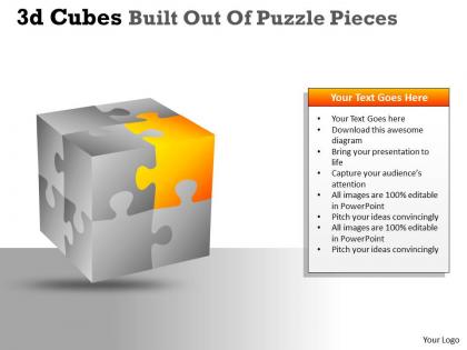 3d cubes built out of puzzle pieces ppt 133
