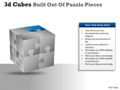 3d cubes built out of puzzle pieces ppt 134