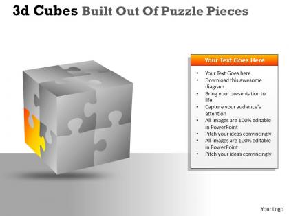 3d cubes built out of puzzle pieces ppt 136