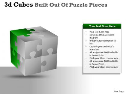 3d cubes built out of puzzle pieces ppt 140