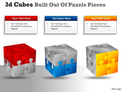 3d cubes built out of puzzle pieces ppt 141