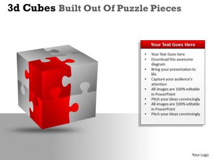 3d cubes built out of puzzle pieces ppt 15