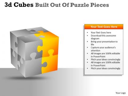 3d cubes built out of puzzle pieces ppt 16
