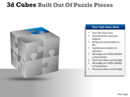 3d cubes built out of puzzle pieces ppt 17