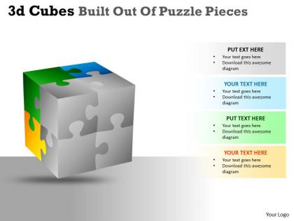 3d cubes built out of puzzle pieces ppt 40