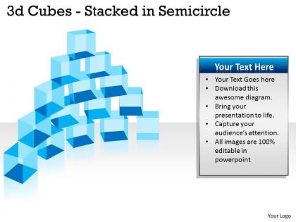 3d cubes stacked in semicircle ppt 142