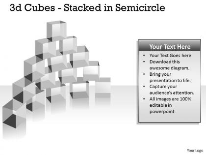3d cubes stacked in semicircle ppt 143