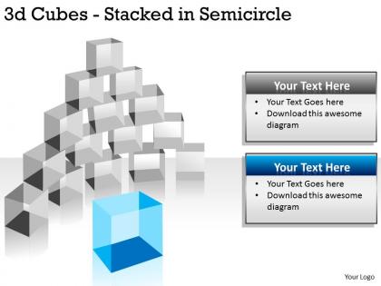 3d cubes stacked in semicircle ppt 144