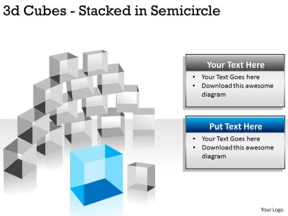 3d cubes stacked in semicircle ppt 145