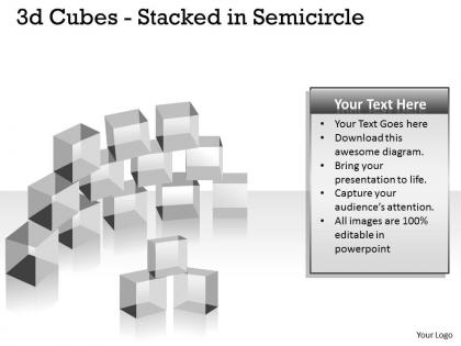 3d cubes stacked in semicircle ppt 146