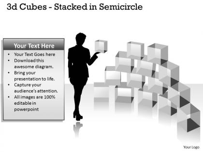 3d cubes stacked in semicircle ppt 148