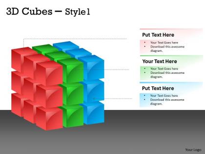 3d cubes style 1 ppt 156