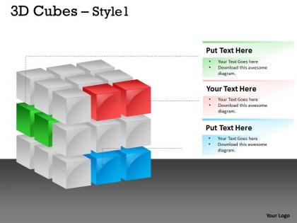 3d cubes style 1 ppt 157