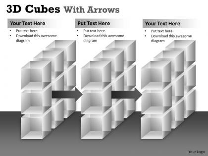 3d cubes with arrows ppt 162