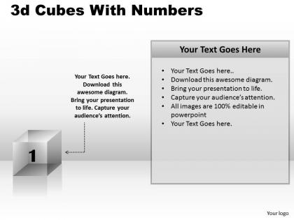 3d cubes with numbers ppt 165