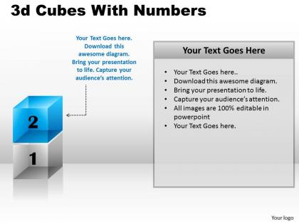 3d cubes with numbers ppt 166