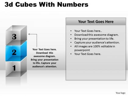 3d cubes with numbers ppt 167