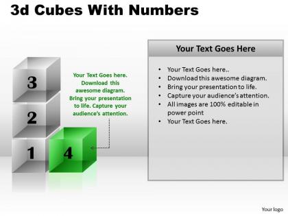 3d cubes with numbers ppt 168