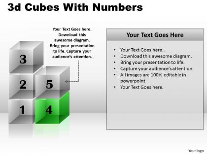 3d cubes with numbers ppt 169