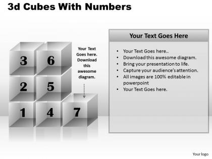 3d cubes with numbers ppt 171