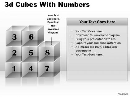 3d cubes with numbers ppt 172