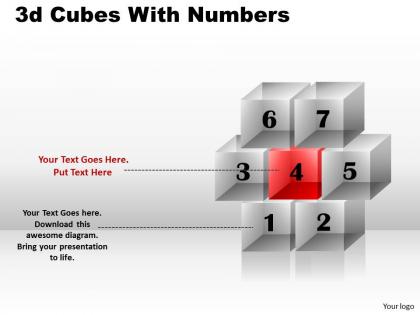 3d cubes with numbers ppt 173