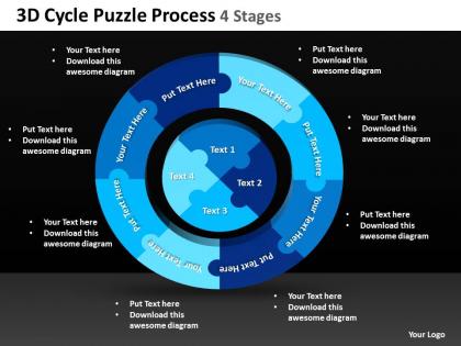 3d cycle puzzle process 4 stages 2