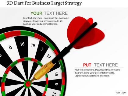 3d dart for business target strategy image graphics for powerpoint