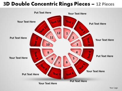 3d double diagram concentric rings pieces 2