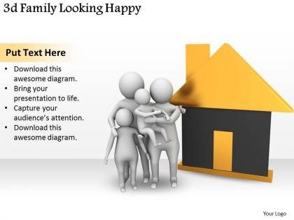 3d family looking happy ppt graphics icons powerpoint
