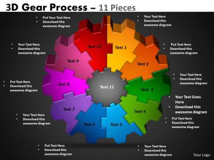 3d gear process 11 pieces