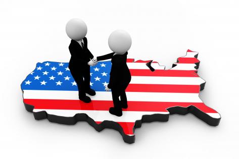 3d graphic for american relation stock photo