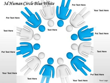 3d human circle blue white ppt graphics icons powerpoint