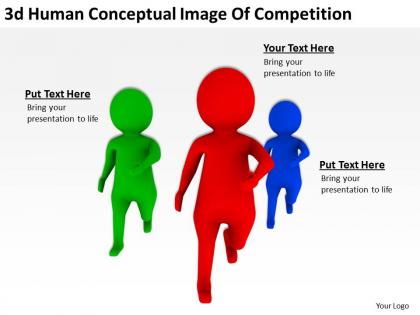 3d human conceptual image of competition ppt graphics icons