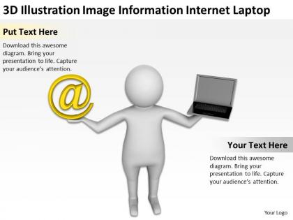 3d illustration image information internet laptop ppt graphics icons